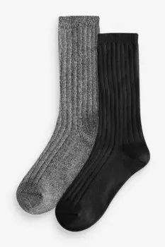 Супермягкие ребристые носки Next, черный