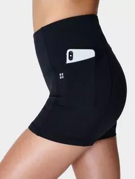 Супермягкие шорты Sweaty Betty 4 дюйма, черные