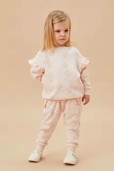 Супермягкие спортивные штаны из органического хлопка и бамбука с изображением свинки Пеппы Mori, бежевый