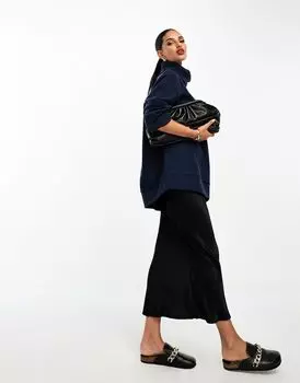 Супермягкий длинный темно-синий воротник с высоким воротником ASOS DESIGN — часть комплекта