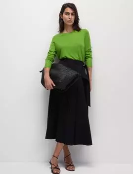 Супермягкий джемпер с круглым вырезом Marks & Spencer, цвет Grass