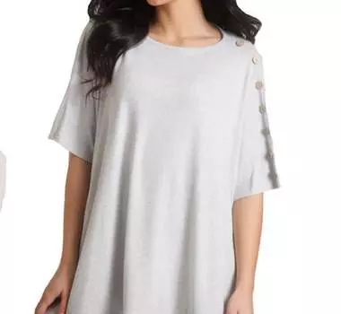 Супермягкий пончо с пуговицами в цвете Frost french kyss