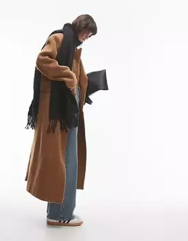 Супермягкий шарф-одеяло Simone черного цвета Topshop