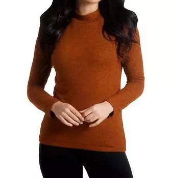 Супермягкий свитер с воротником-стойкой в цвете Spice french kyss