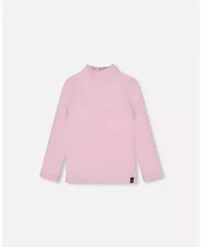 Супермягкий топ с воротником-стойкой с начесом для девочек для маленьких девочек, розовый, лавандовый - для малышей, ребенок Deux Par Deux, розовый