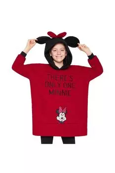 Супермягкое объемное пончо Minnie Disney, красный