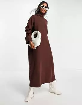 Супермягкое платье миди миди с отложным воротником ASOS DESIGN ASOS DESIGN