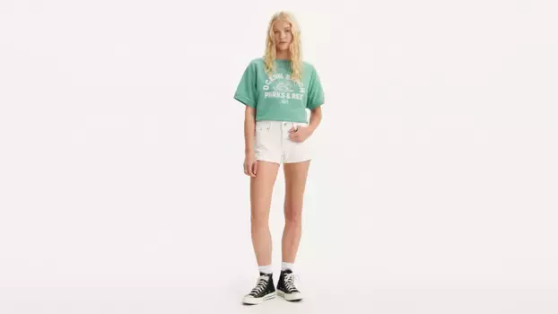 Супернизкие женские шорты Levi's, белый