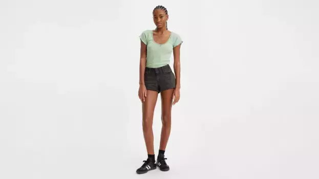 Супернизкие женские шорты Levi's, черный