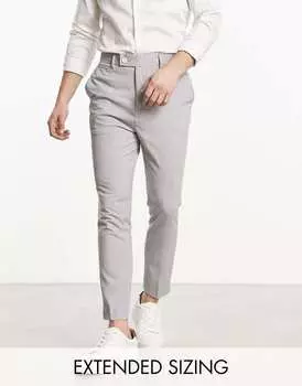 Супероблегающие брюки в серую клетку в клетку ASOS DESIGN