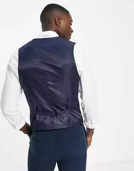 Супероблегающий жилет темно-синего цвета ASOS