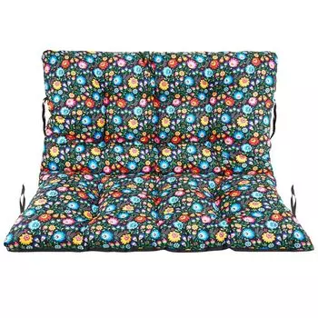 СуперПодушка24. Подушка для сиденья, подушка для скамейки, подушка для садовой скамейки - 140x50 см и спинка 140x60 см - для улицы и дома - Folk SuperKissen24., синий