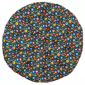 СуперПодушка24. Подушка на стул Подушка для сиденья на стулья - комплект 45x45 см - для улицы и дома - Folk SuperKissen24., черный