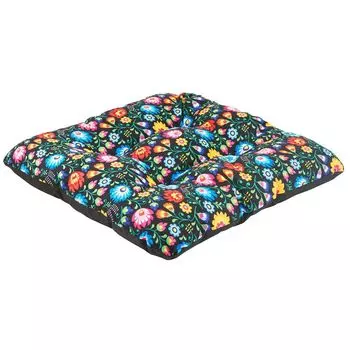 СуперПодушка24. Подушка на стул садовая - подушка сиденья для стульев 1 шт. 45х45 см - атмосферостойкая подушка с наполнителем - коричневый лен SuperKissen24., мультиколор