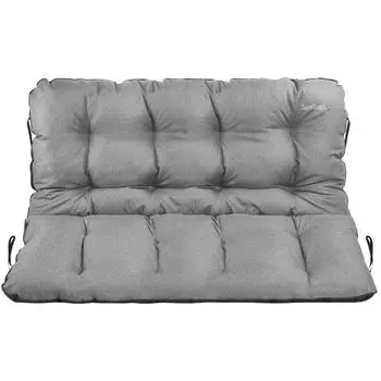 СуперПодушка24. Подушка сиденья Подушка для скамейки для садовой скамейки - Подушка для скамейки Подушка для скамейки 140x60x50 см - атмосферостойкая - черный лен SuperKissen24., серый