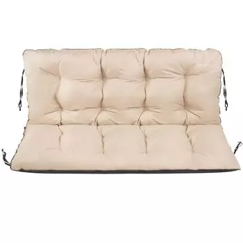 СуперПодушка24. Подушка сиденья Подушка для скамейки для садовой скамейки - Подушка для скамейки Подушка для скамейки 180x60x50 см - атмосферостойкая - коричневый лен SuperKissen24., бежевый