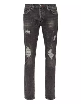 Суперпрямые брюки Love Philipp Plein, цвет Full Metal