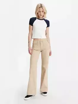 Суперрасклешенные женские брюки Levi's, коричневый