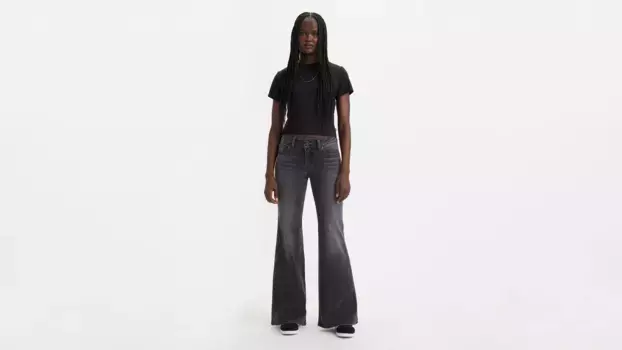Суперрасклешенные женские джинсы Levi's, черный