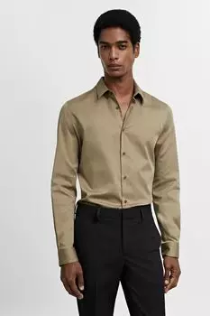 Супертонкая рубашка Emotion Mango, зеленый