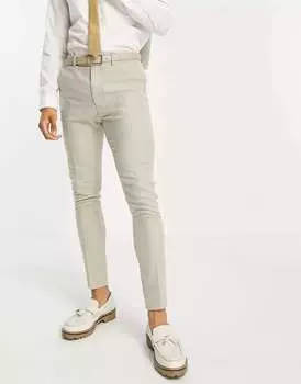 Суперузкие брюки ASOS с микротекстурой камня