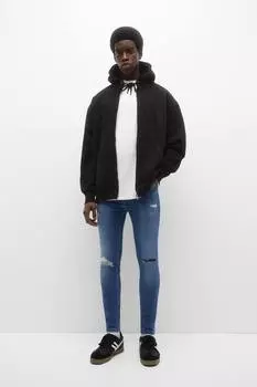 Суперузкие рваные джинсы Pull&Bear