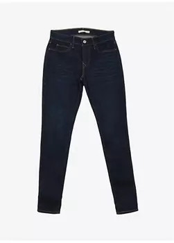 Суперузкие синие женские джинсовые брюки с нормальной талией Levis