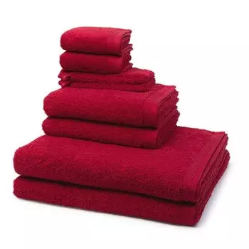 Superwuschel Набор полотенец Mve (8 шт), 50x1x100 см цвет ruby