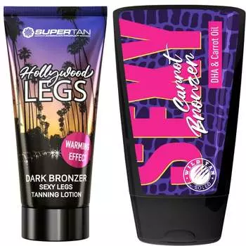 Суперзагорелые калифорнийские голливудские ножки + Дикий загар сексуальная морковка Supertan