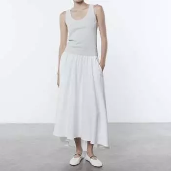 Supima Rib Scoop Майка In Mist Enza Costa