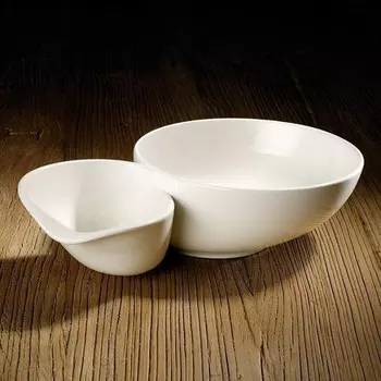 Суповая миска Soup Passion с хлебницей большая 27,5х17,3х6,8 см, набор из 2 предметов Villeroy & Boch, белый