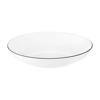 Суповая тарелка Lido Black Line Coup 21 см Seltmann Weiden, белый черный