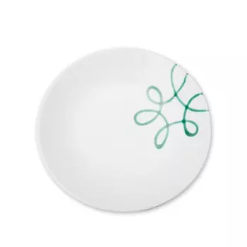 Суповая тарелка Pure Flamed Green, чашка д: 20 см / высота: 4,4 см Gmundner Keramik, белый/зеленый