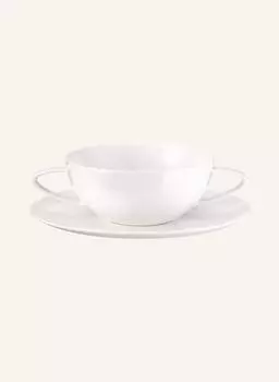 Суповая тарелка с блюдцем на столе Asa, белый