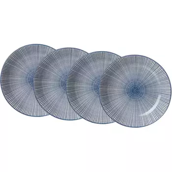 Суповые тарелки Ritzenhoff & Breker «ROYAL MAKOTO», (набор, 4 шт.), керамика, белый/синий