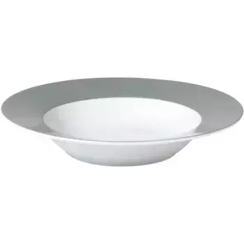 Суповые тарелки van Well «Vario», (набор, 6 предметов, 6 суповых тарелок 21,5см), фарфор, можно мыть в посудомоечной машине и использовать в микроволновой печи, 21,5см, серый/белый