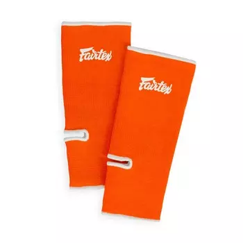 Суппорт голеностопа Fairtex AS1, оранжевый/белый