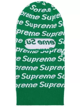 Supreme балаклава Repeat из коллаборации с New Era, зеленый