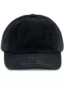 Supreme бейсболка из коллаборации со Stone Island, черный