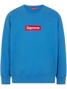 Supreme Box Logo crew-neck sweashirt, синий