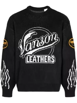 Supreme джемпер из коллаборации с Vanson Leathers, черный
