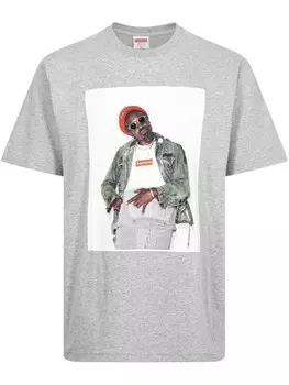 Supreme футболка Andre 3000 с графичным принтом, серый
