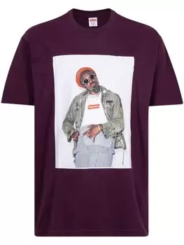 Supreme футболка Andre 3000 с графичным принтом, фиолетовый
