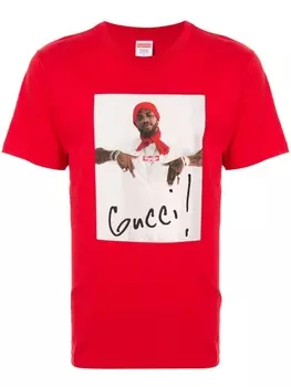 Supreme футболка Gucci Mane, красный