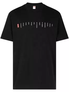 Supreme футболка из хлопка с надписью «Location», черный