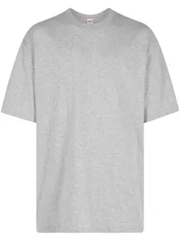 Supreme футболка из хлопка с рисунком, серый