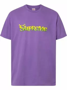Supreme футболка из коллаборации с Shrek, фиолетовый