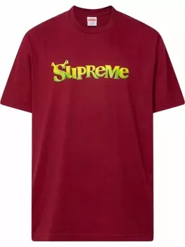 Supreme футболка из коллаборации с Shrek, красный