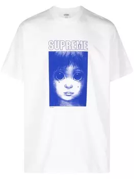 Supreme футболка с каплей слезы x Маргарет Кин, белый