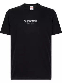 Supreme футболка с логотипом, черный